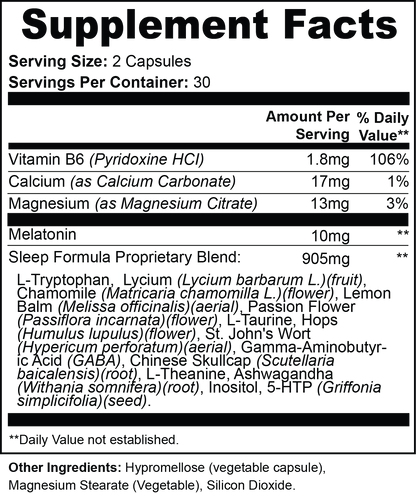 Hollowmoon Supplement Facts